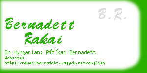 bernadett rakai business card